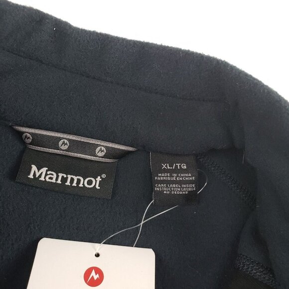 Marmot Rocklin Fleece Vest Womens XL Black Full Zip NEW "Bridge Investment" Logo - Picture 9 of 12